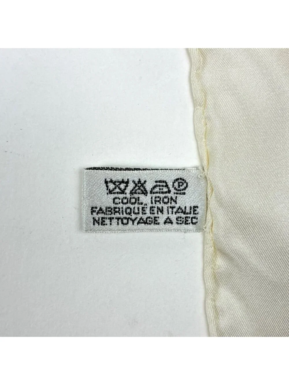 Chanel Scarf CC Logo Silk White Multicolor